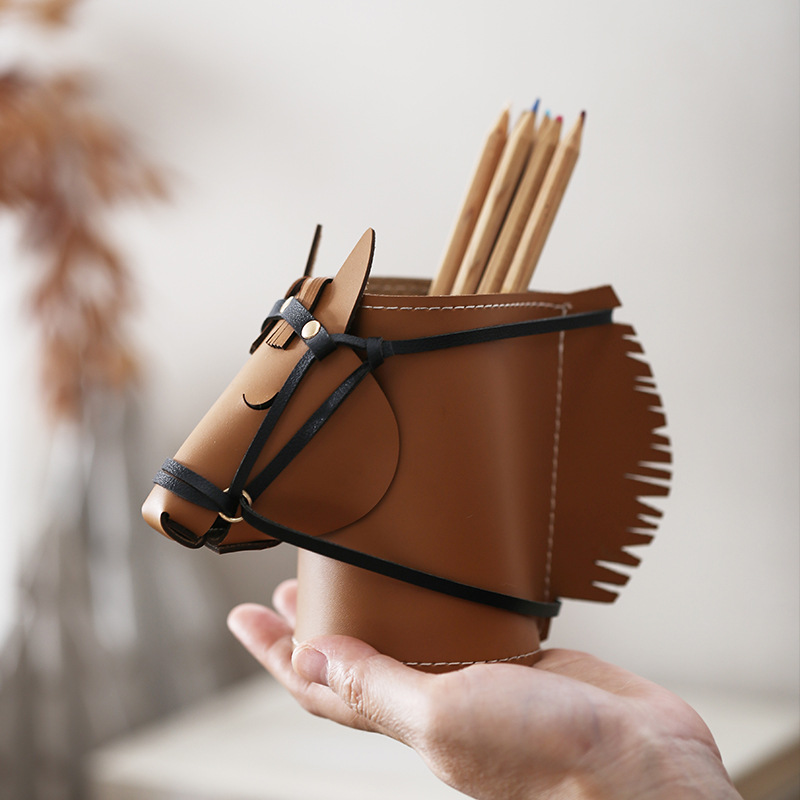 Luxury Leather Horse-head Stor - Luxury Skincare Accessories 评论和价格
