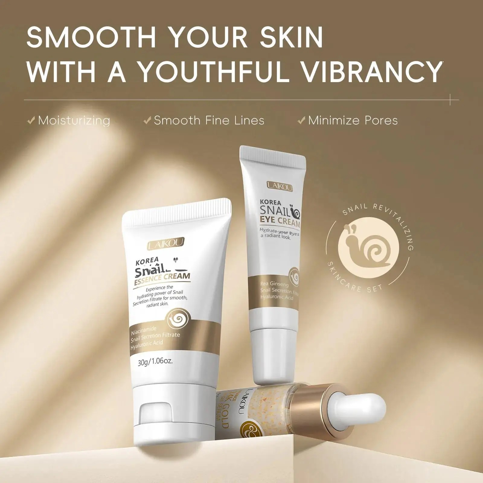 24K Gold Snail Repair Serum Ey - Luxury Skincare For Women 评论和价格