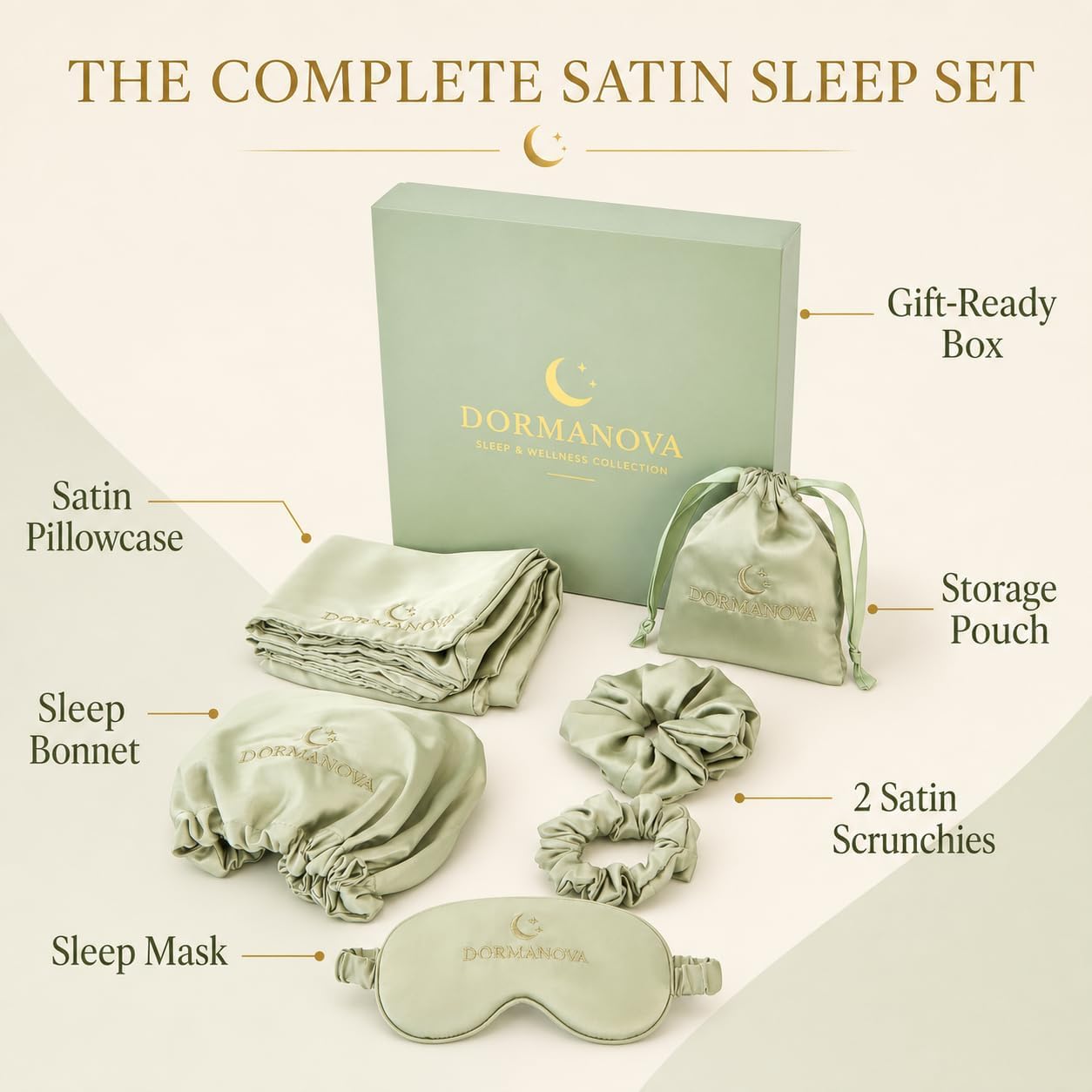 Luxury Satin Sleep Set – Satin - Luxury Skincare Gift Set 评论和价格