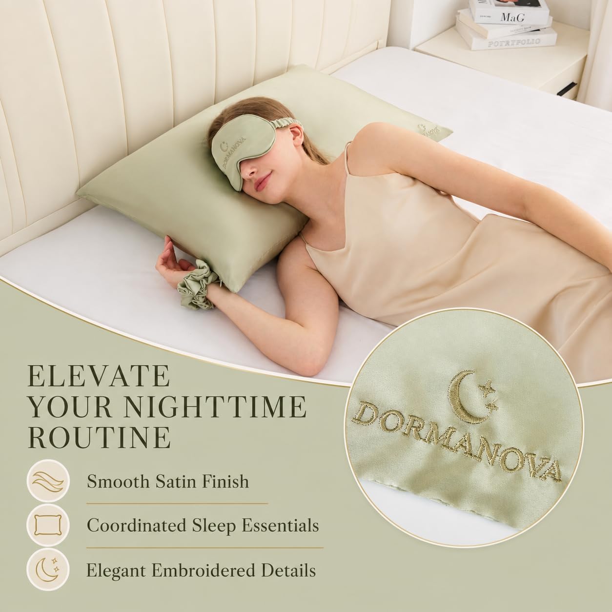 Luxury Satin Sleep Set – Satin - Luxury Skincare Gift Set 评论和价格