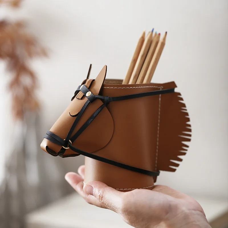 Luxury Leather Horse-head Stor - Luxury Skincare Accessories 评论和价格