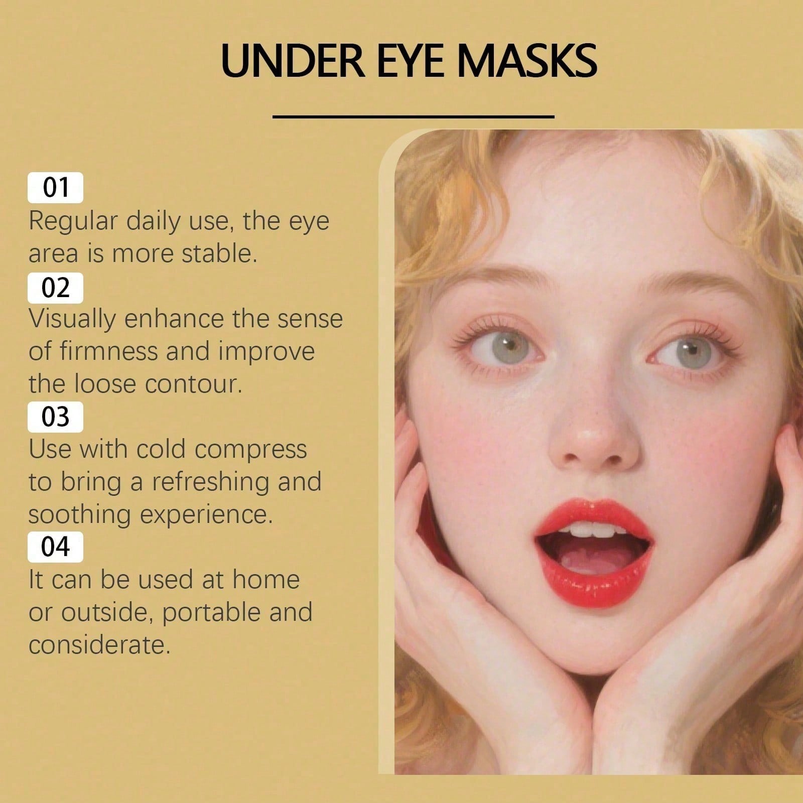 24K Gold Eye Mask, 60 Count Lu - Luxury Skincare Line 评论和价格